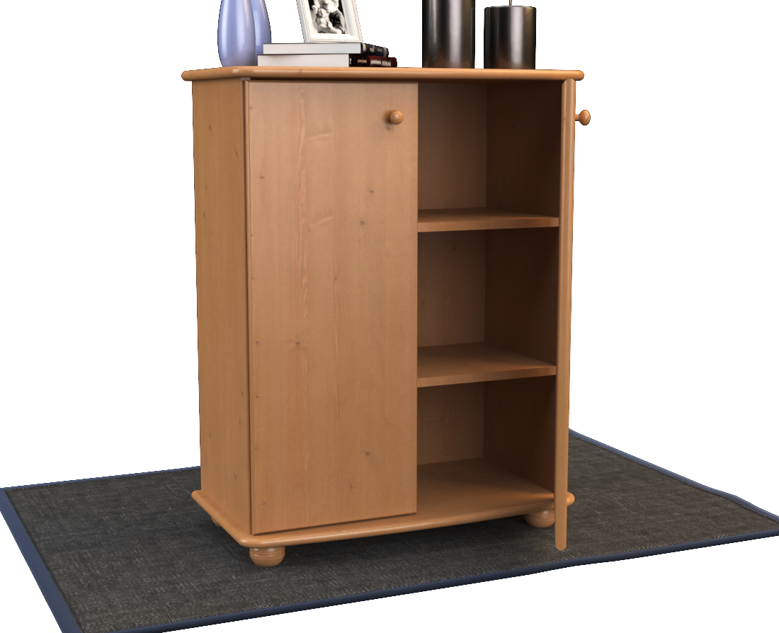 Anika Kommode 110er | Sideboard | Anrichte | 2-Türig mit Regalfächer | 100% Bio Kiefer Massivholz
