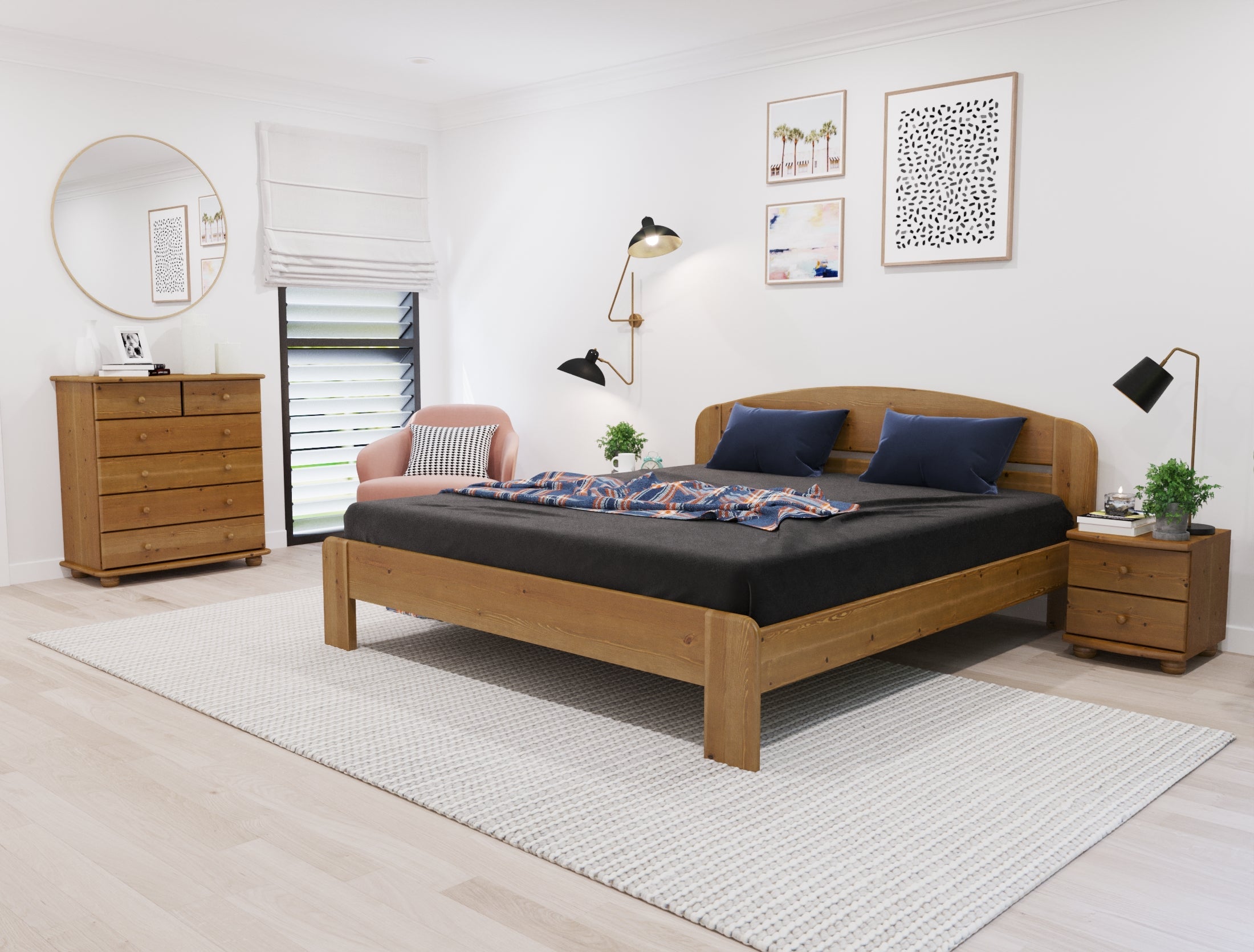 Anika Kieferbett | Massivholz | Naturholz | 100% Bio-Bett