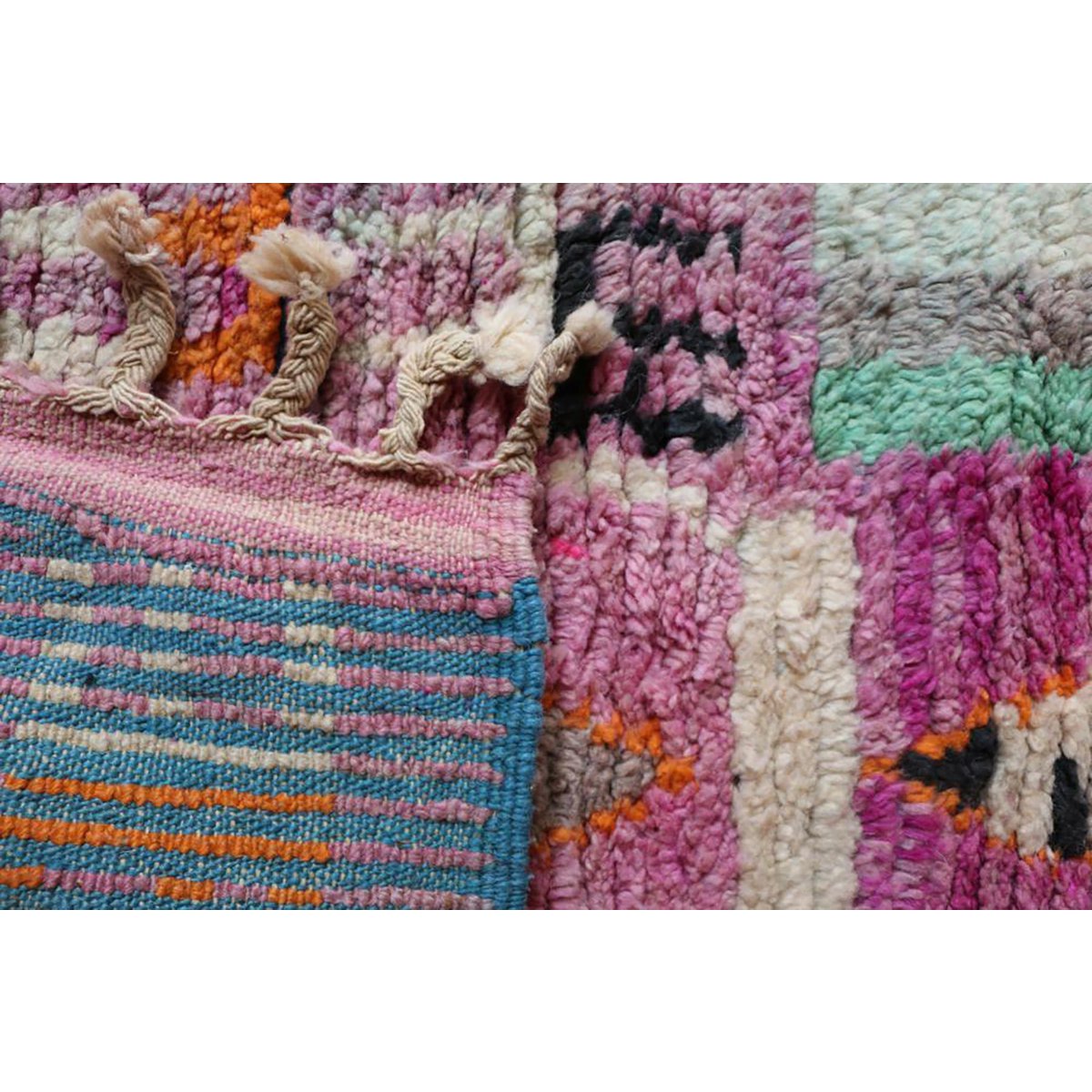 Berber Wolle reiner Spurteppich 69 x 327 cm