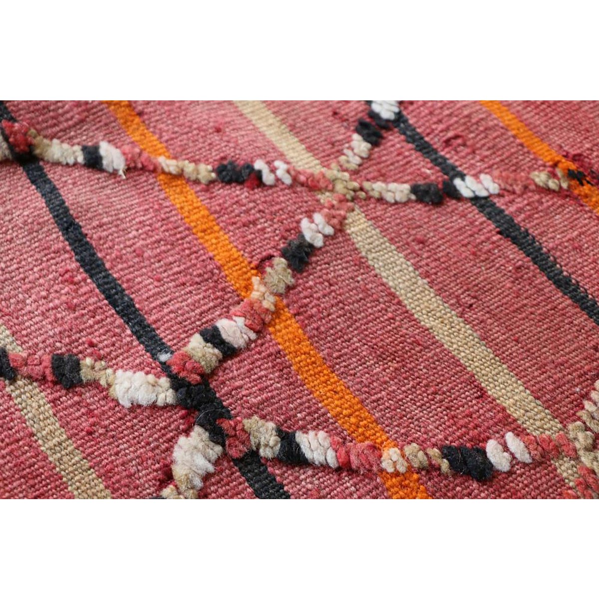 Marokkaner Berber Kilim Teppich reines Woll 126 x 208 cm - Sonderangebot Teppich