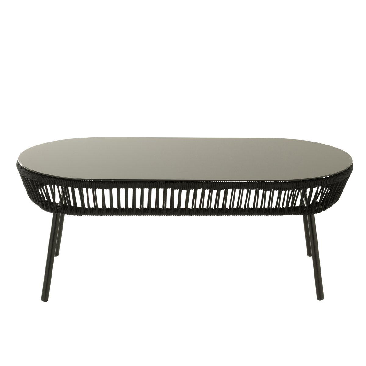 Tisch Schwarz Poa Metall Geflecht Rechteckig