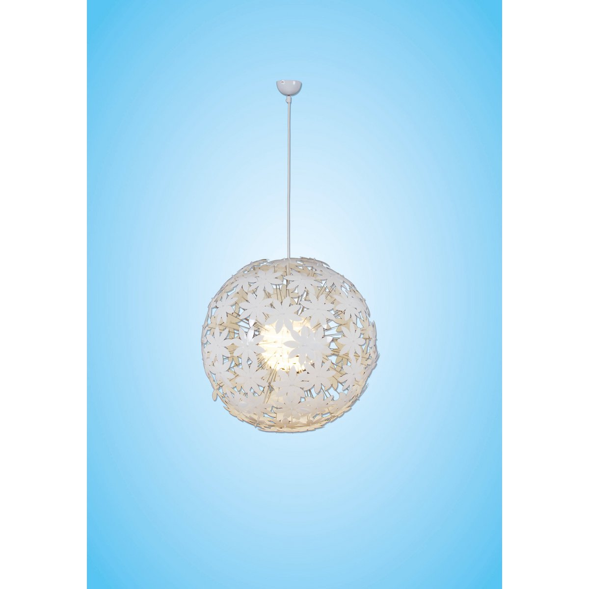 Pendelleuchte "FLOWERY MEADOW" Ø 55 cm, Blüten aus Kunststoff, E27-Fassung