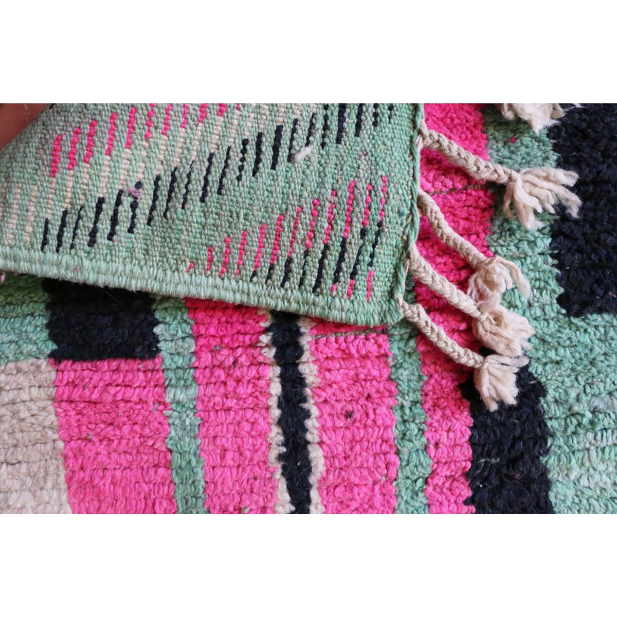 Marokkaner Berberkorridor Teppich reines Woll 71 x 346 cm