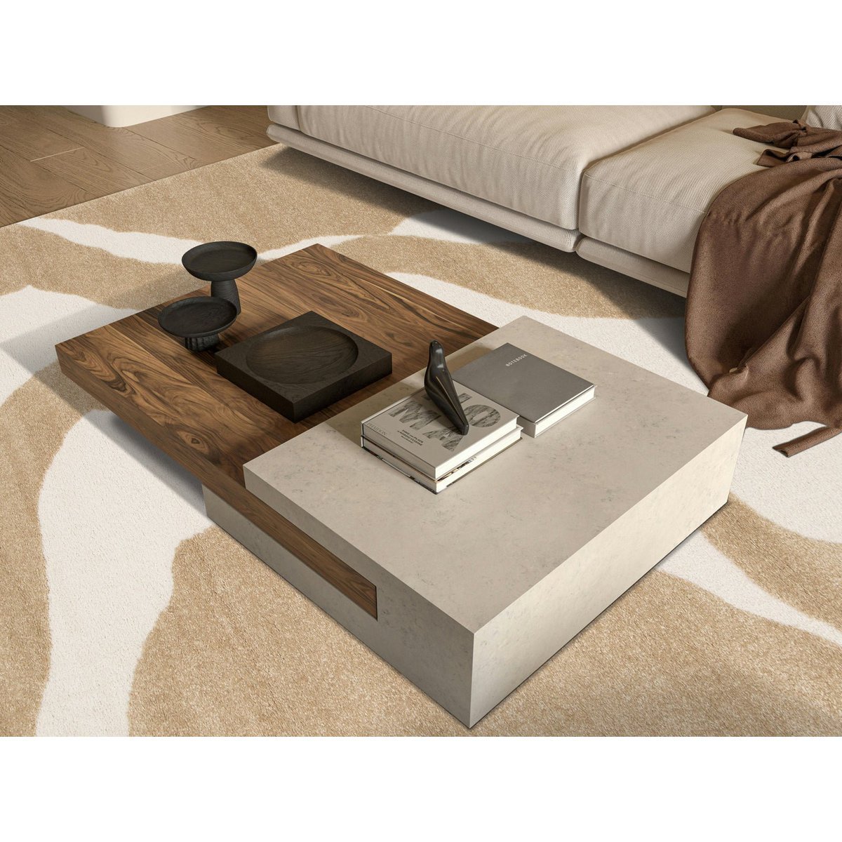 Weicher Teppich mit 3D -Reliefmustern Osmose