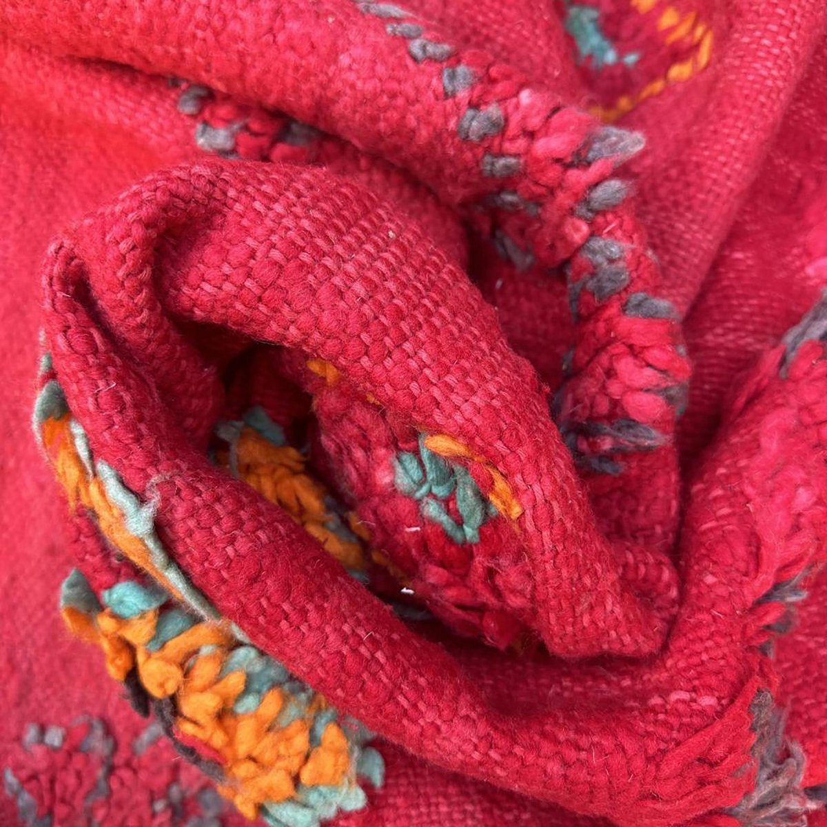 Marokkaanse Berber Kelim-vloerkleed van zuivere wol, 163 x 405 cm