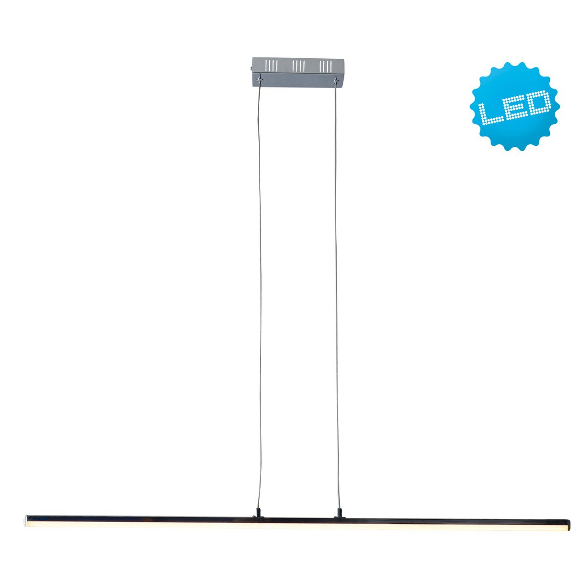 LED Pendelleuchte "BEAM" aus Metall und Kunststoff in Stahl-blank, mit integrierter LED