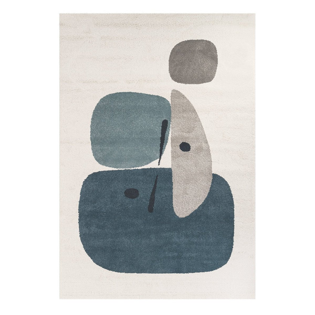 Sanfte geometrische Teppich -Hommage an Joan Miró Collage