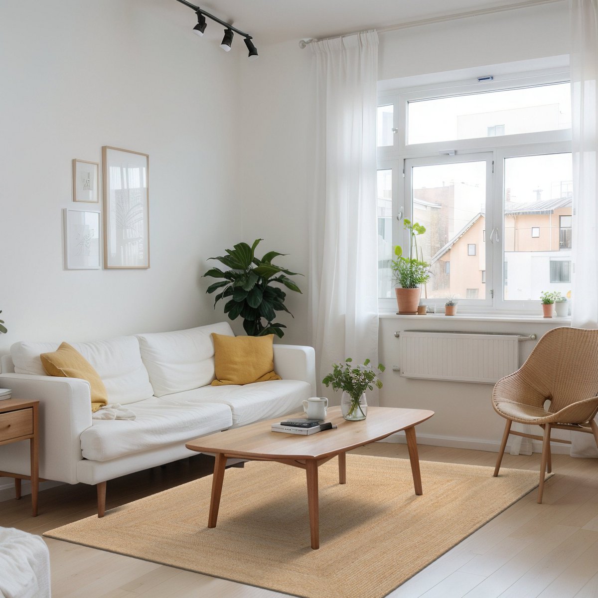 Indira handgefertigter geflochtener Jute -Teppich