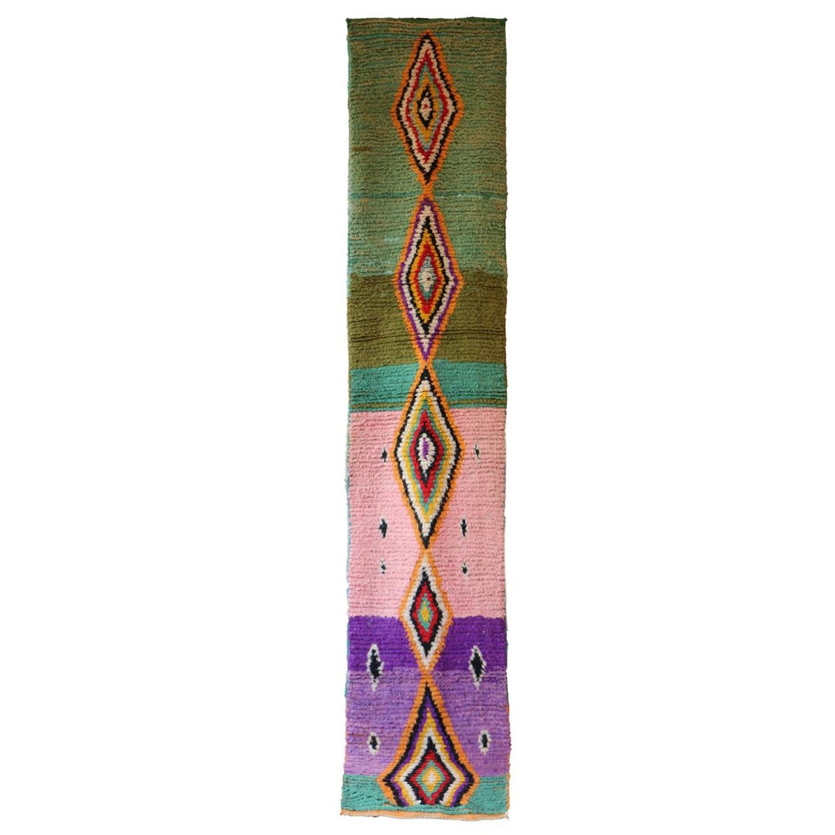 Berber Wolle reiner Spurteppich 74 x 380 cm