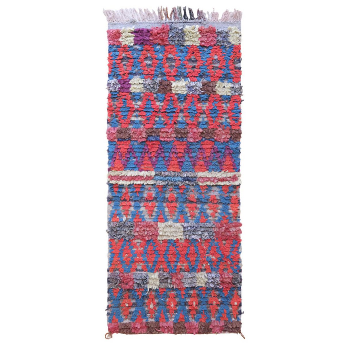 Marokkaner Berber Teppich in recycelten Textilien 71 x 168 cm