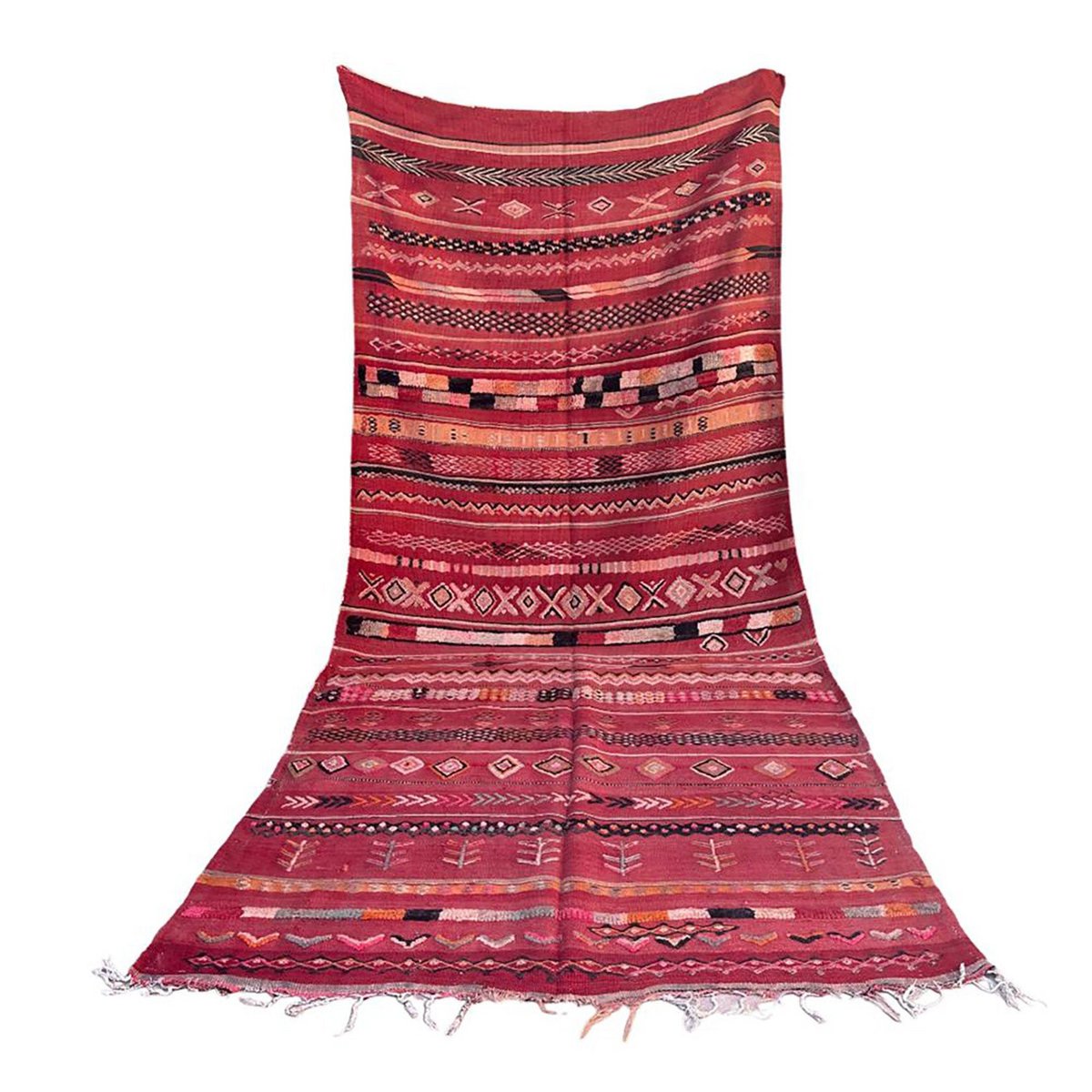 Marokkaner Berber Kilim reiner Wolle 169 x 364 cm Teppich