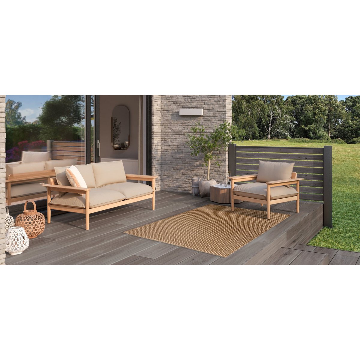 Pienza Outdoor Innenarchitektur Teppich