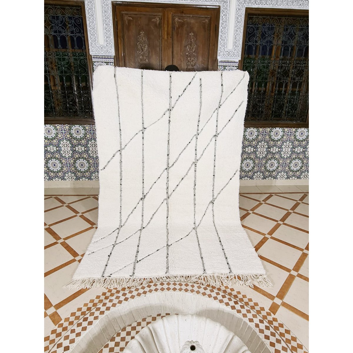 Berber Teppich handgefertigt in Marokko 100 % Wolle 160x250 cm