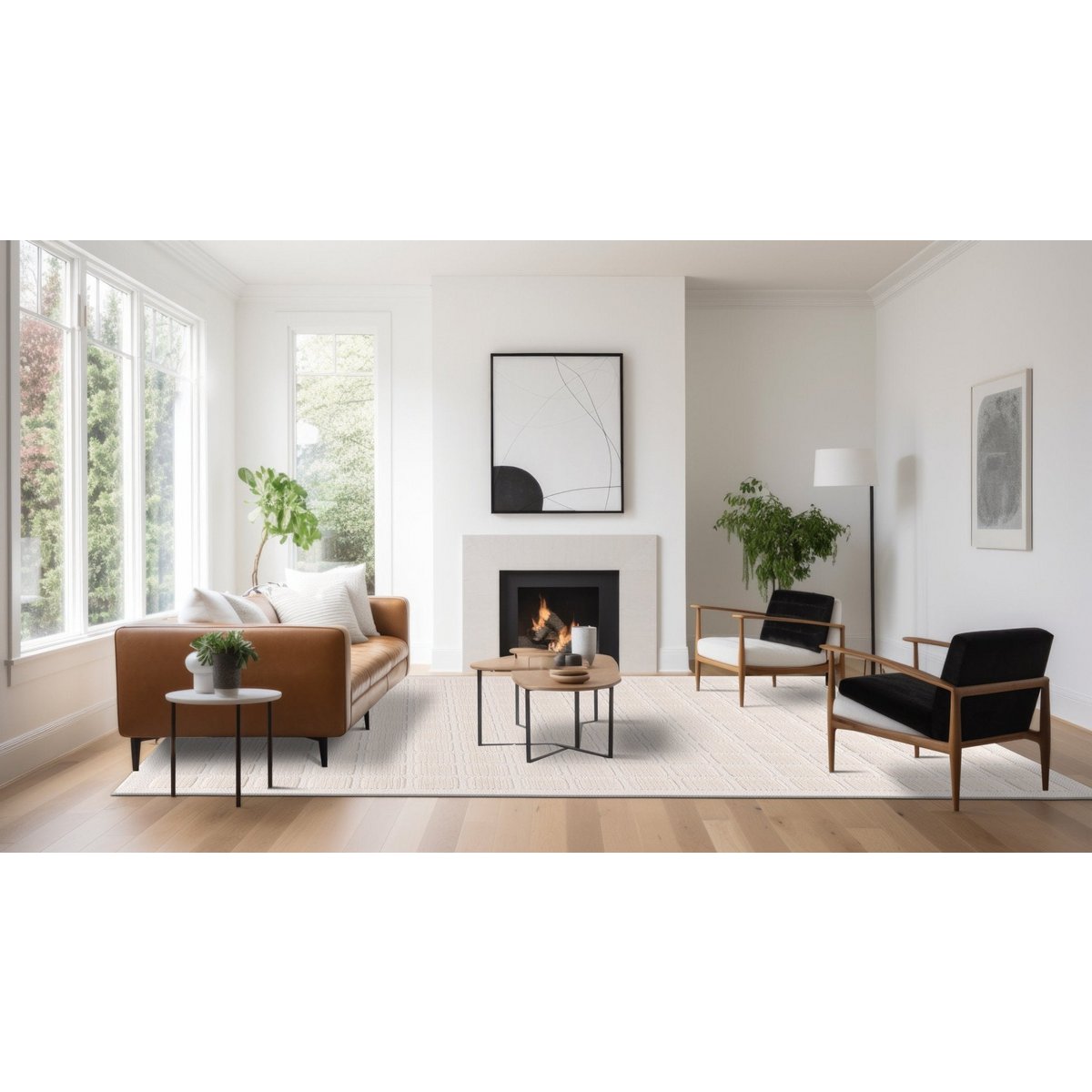 Weicher und eleganter 3D -Effekt -Teppich in Polyester Facette