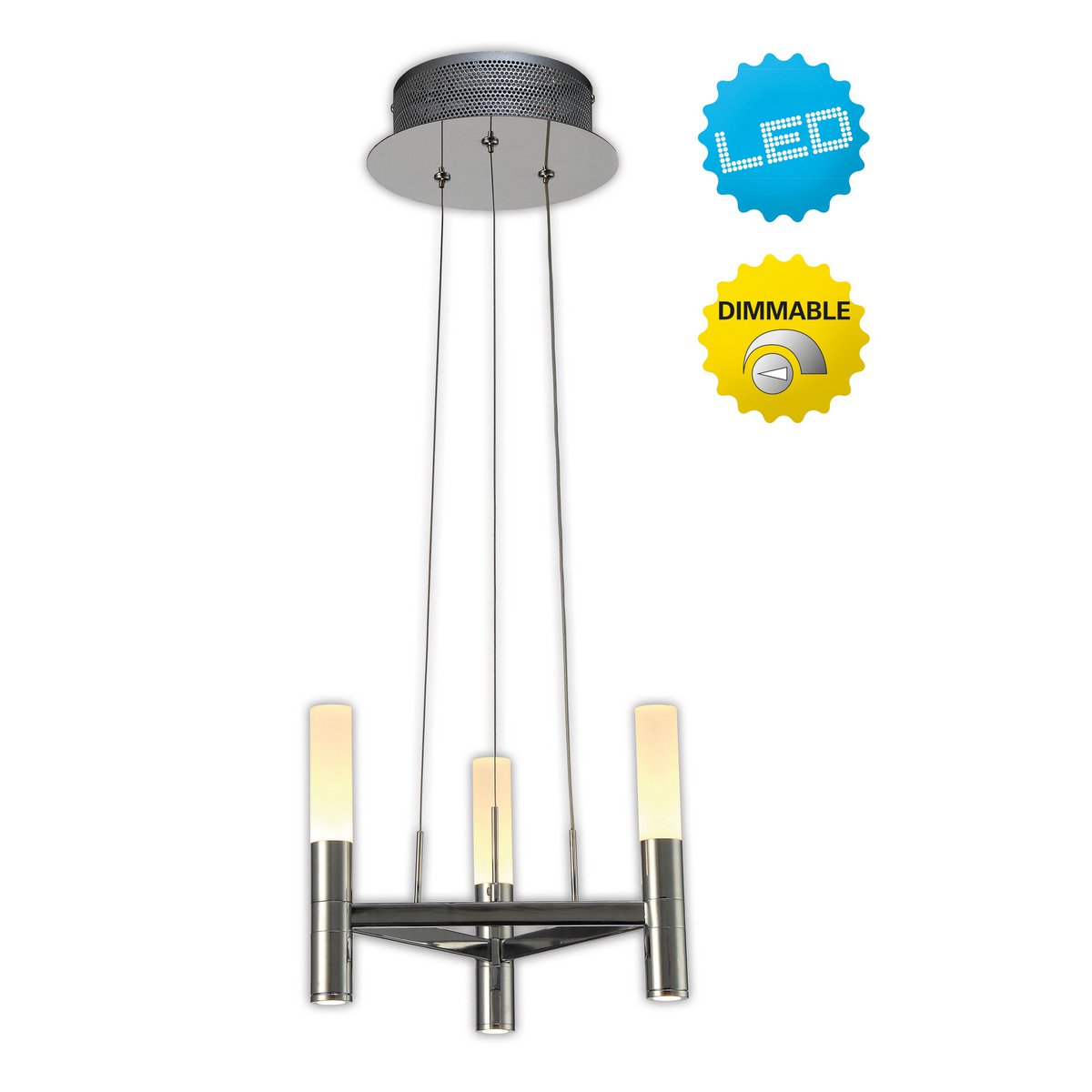 LED-Krone 3flg. d: 28,4cm Up/Down "CASTLE"