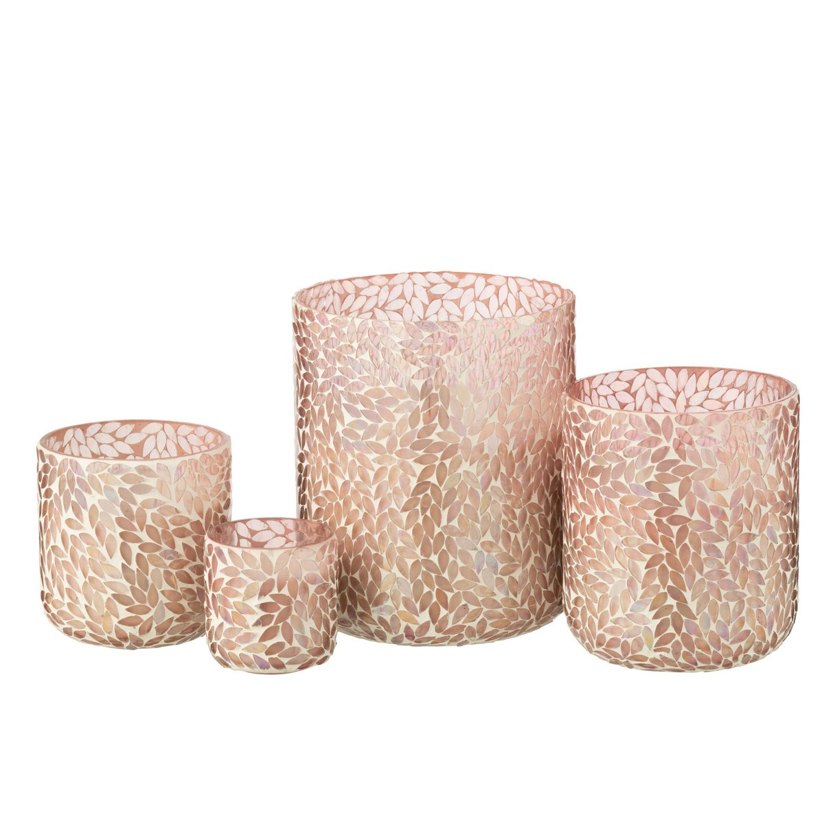 J-Line Duftkerze Tender Rose – Wachs – Rosa – extragroß – 15U