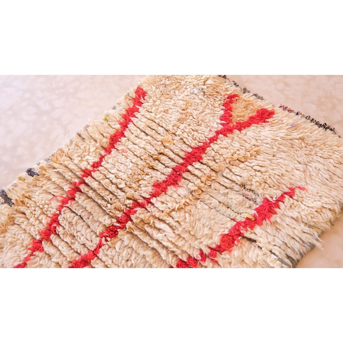 Marokkaner Berber Teppich reine Wolle 67 x 127 cm