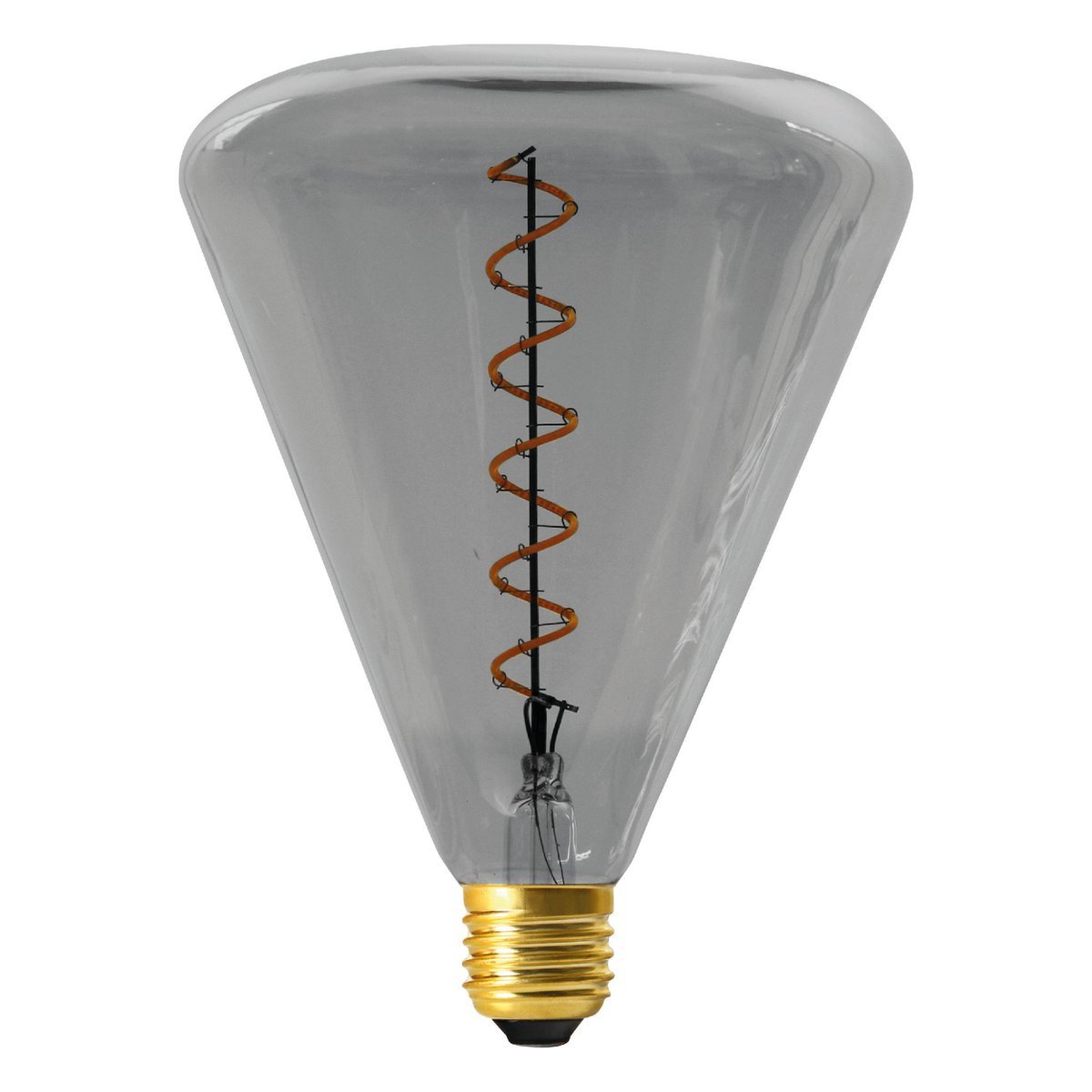 LED Leuchtmittel "DILLY" E27-Fassung 4 Watt, Metall und Glas in Grau