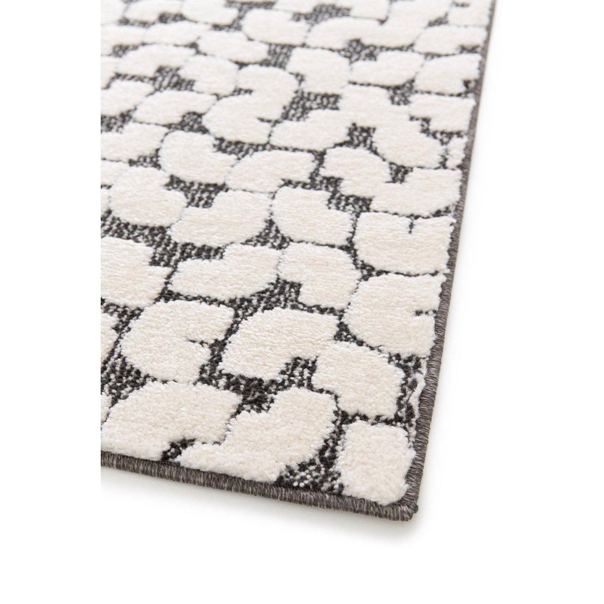 Weicher Teppich geformt Beige und weißes Opus