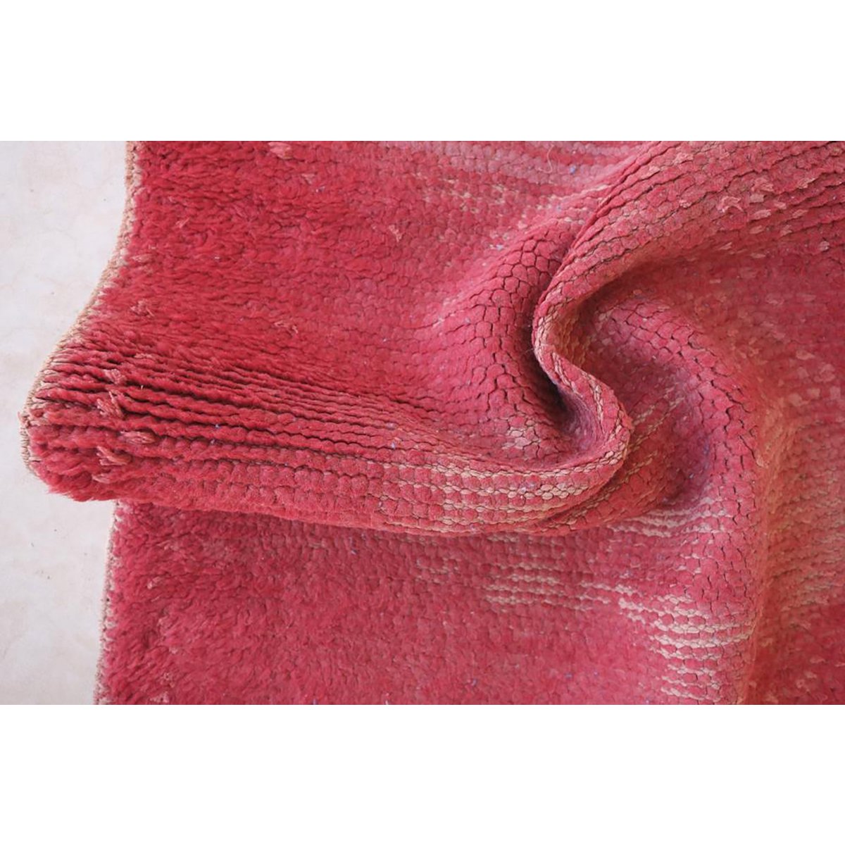 Berber Wolle Teppich in Vintage Boujaad Wolle 75 x 191 cm