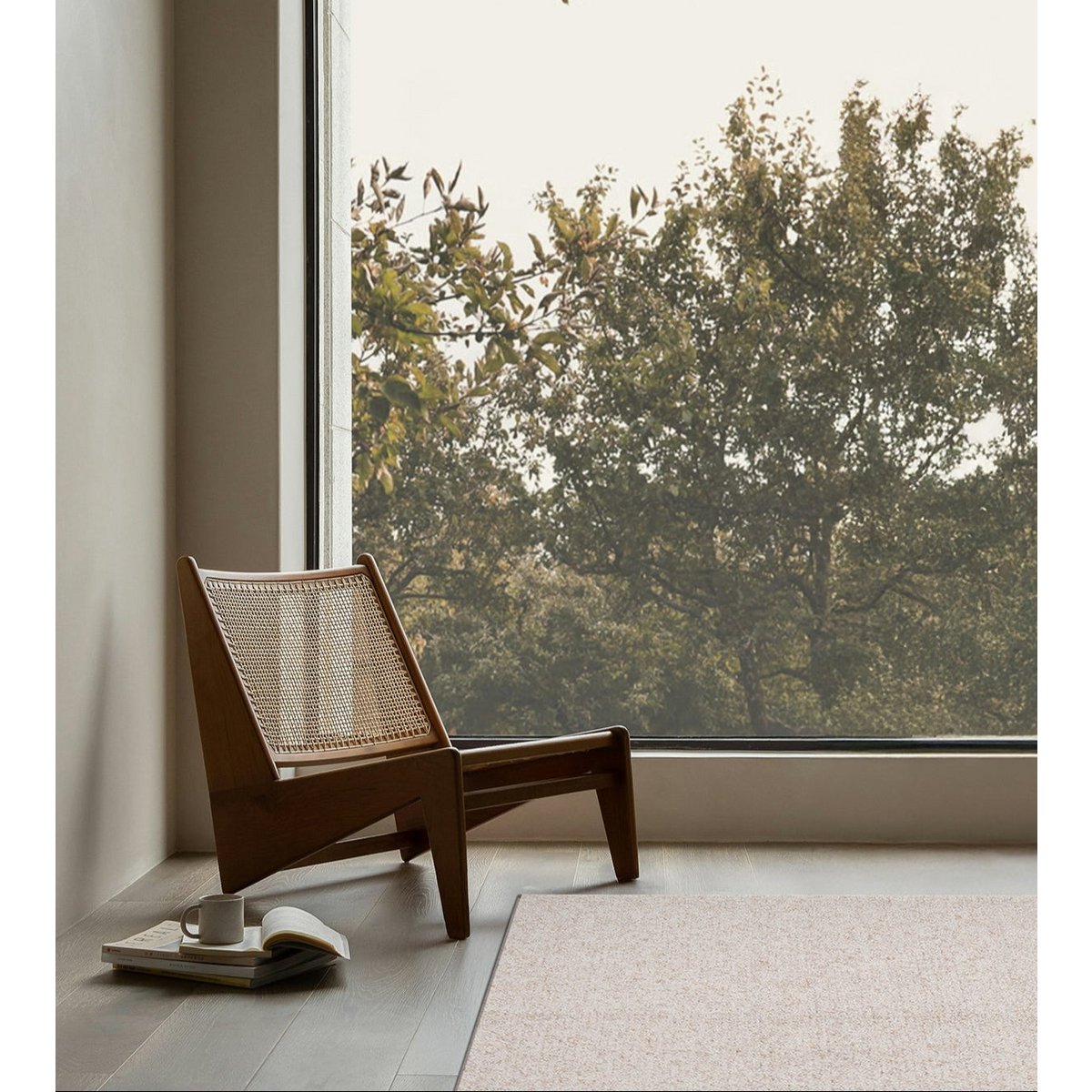 Sonnensteine waschbarer Curlée Wolle Effekt Teppich