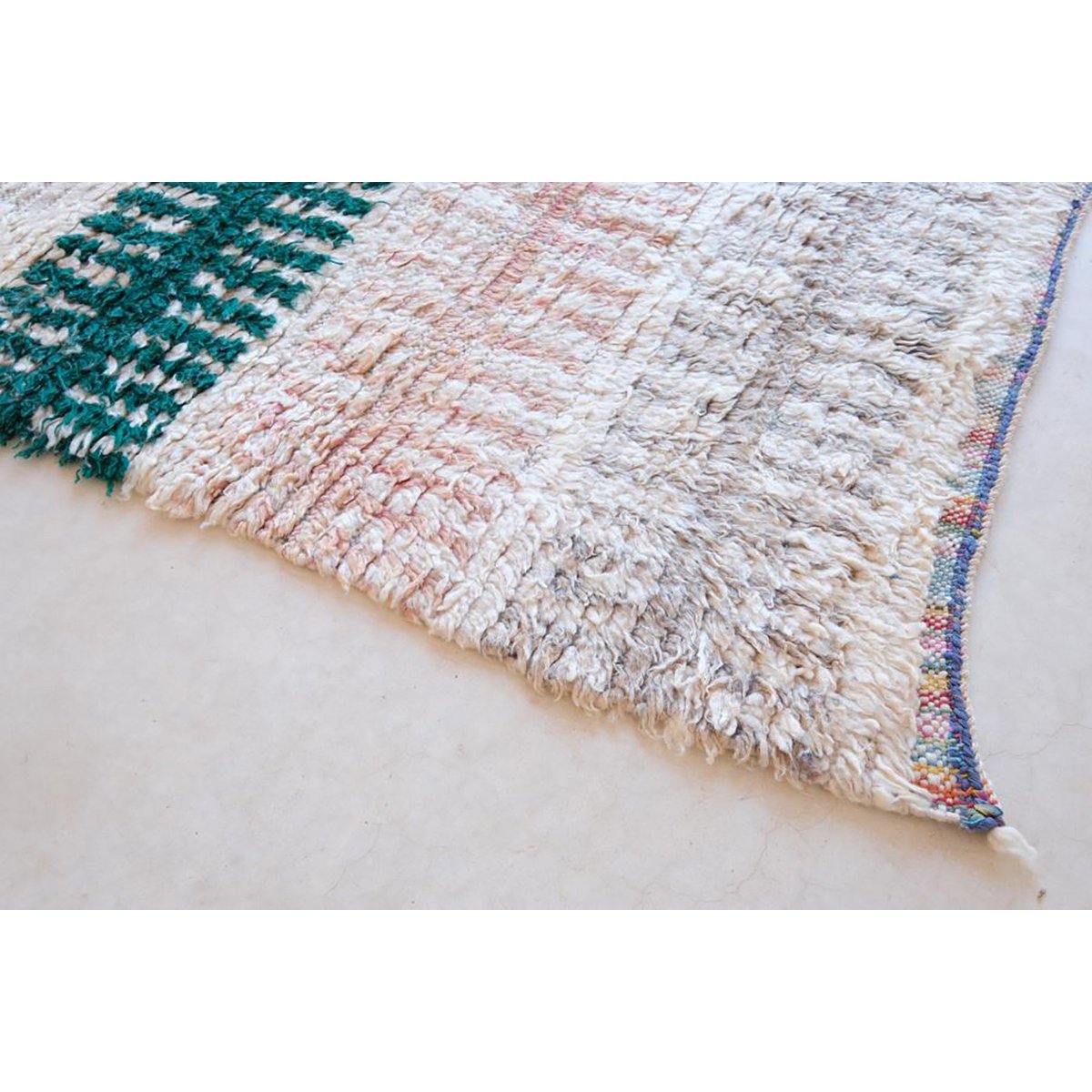 Marokkaans Berber tapijt van zuivere wol 87 x 176 cm