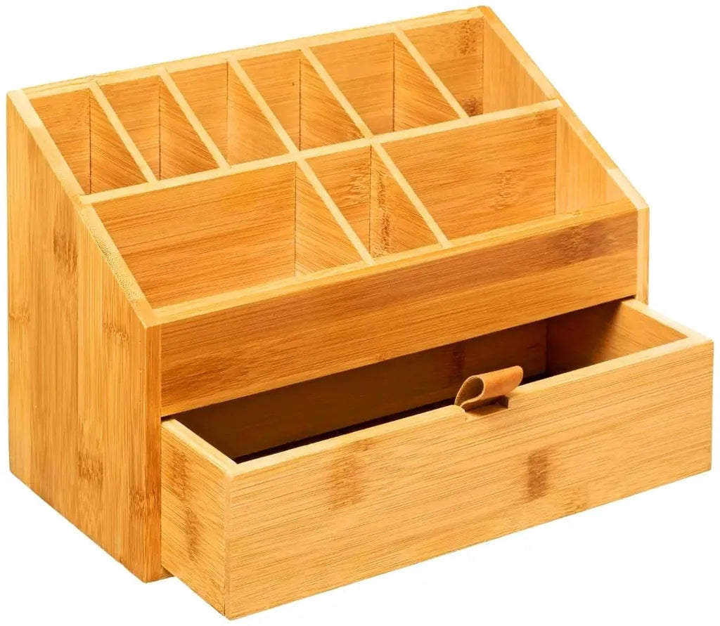 BAMBOX Bambus Schreibtisch Organizer mit 1 Schublade