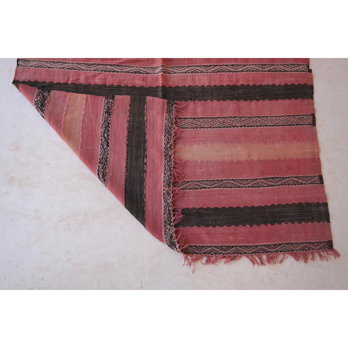 Marokkaner Berber Kilim reiner Wolle 144 x 253 cm Teppich