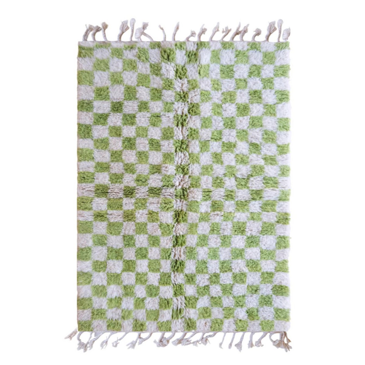 Berber Wolle Teppich für karierte Wolle 153 x 244 cm