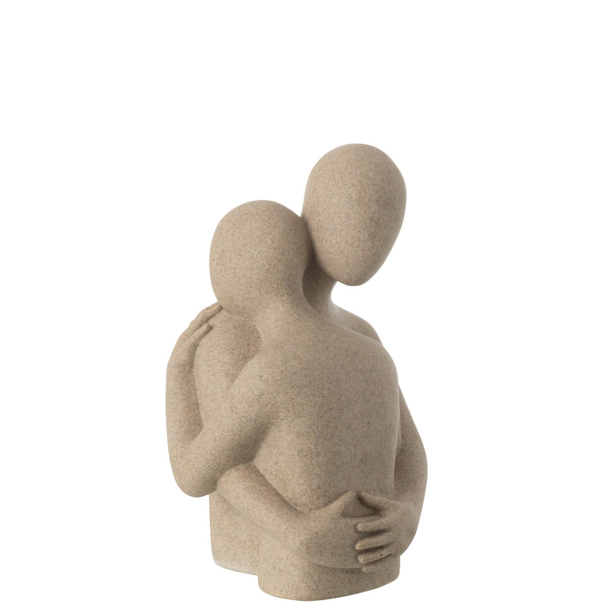 Skulptur Paar Kuschelnd Resin Beige 38 cm