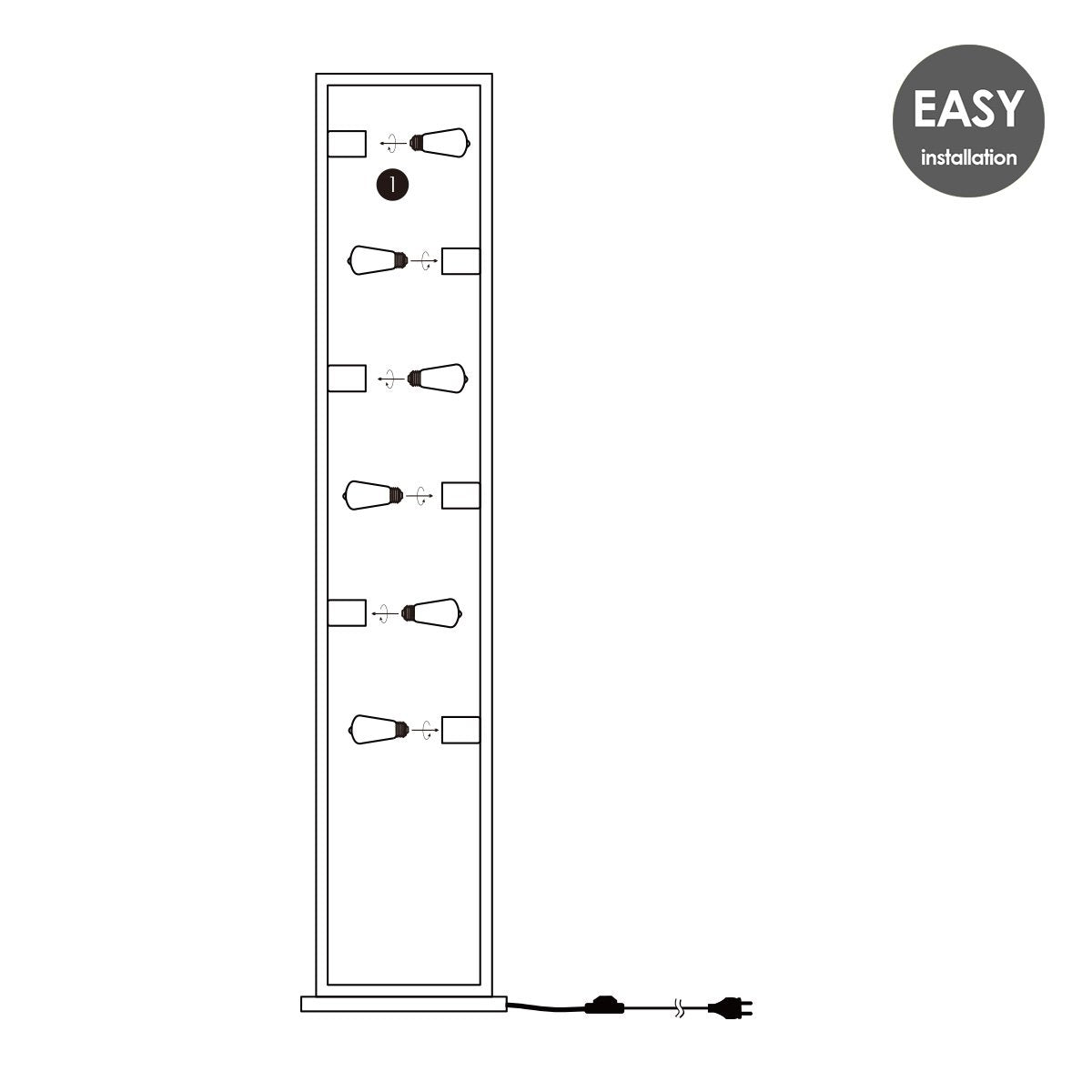 Preto Stehleuchte Schwarz
