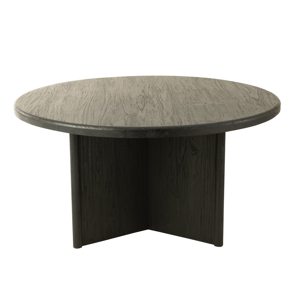 Tisch Round Teak – Holz – Schwarz
