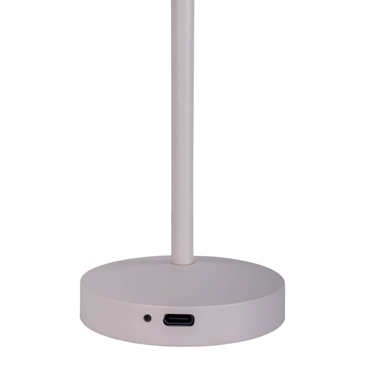 Set of 2 LED battery-operated table lamps "Gomba" for indoor and outdoor use, made of metal and plastic in white, 18.5 cm high