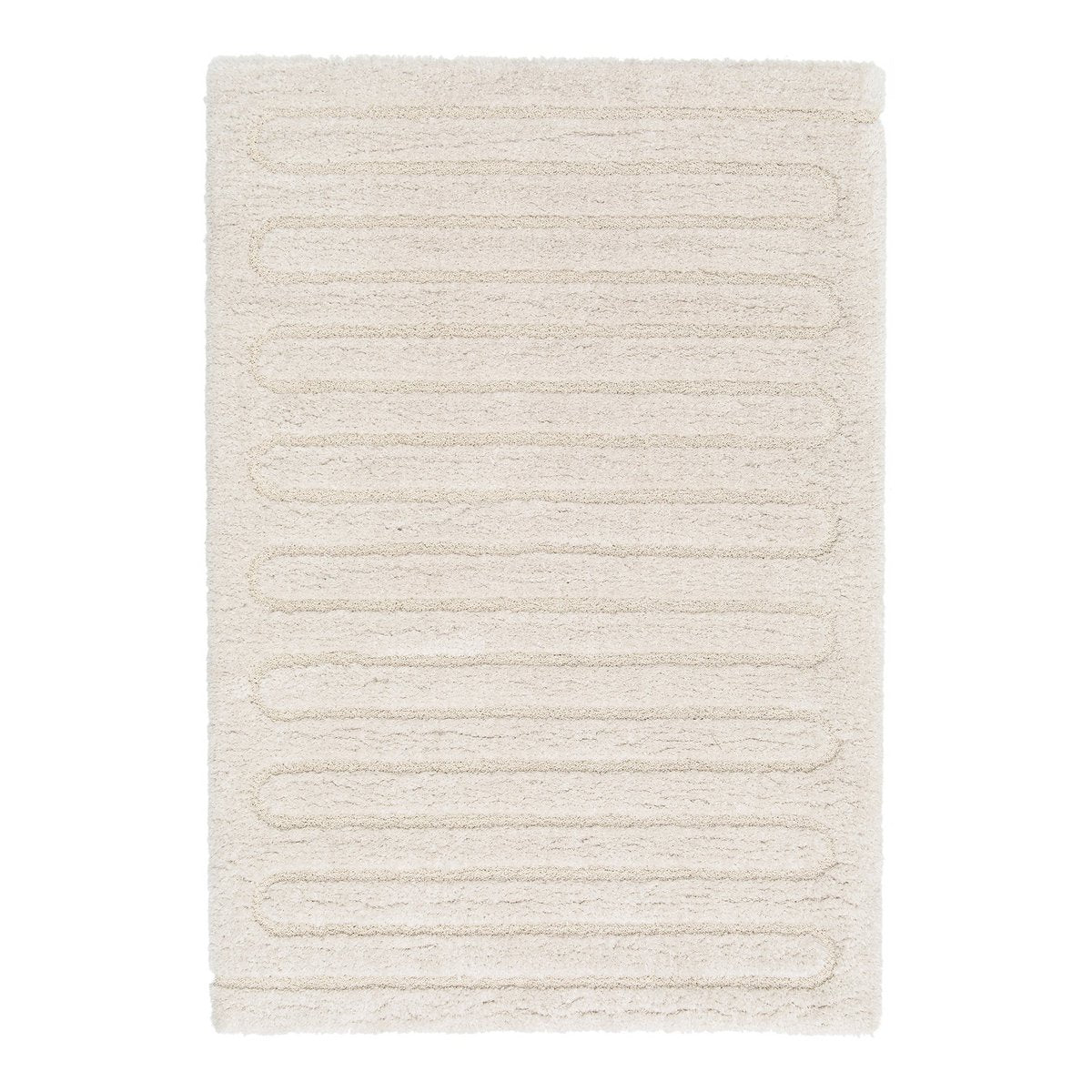 Recycelter Polyester -Polyester -Reliefteppich mit minimalistischem Eolya -Design