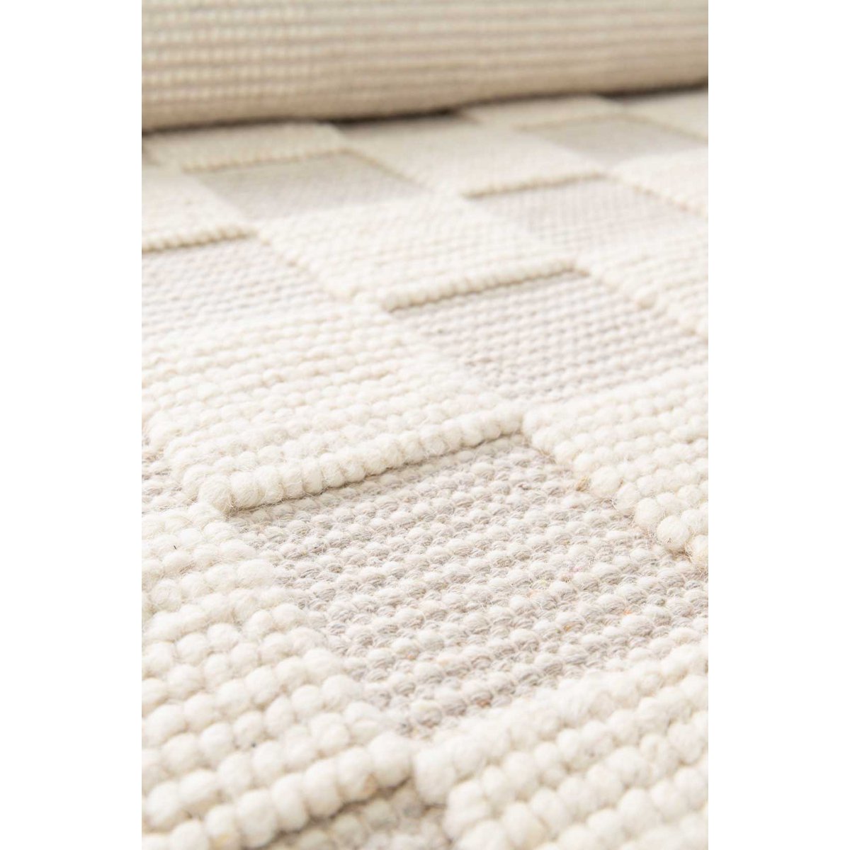 Wollteppich und Baumwolle mit weichen handgefertigten Fliesen Gabin
