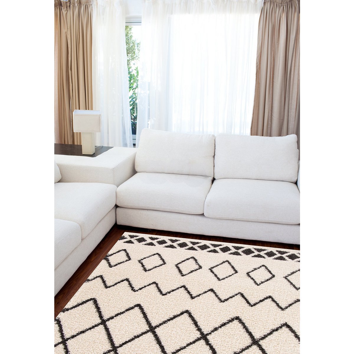 Weicher zotteliger Teppich mit langem Haar-Toko-Tex Beldi