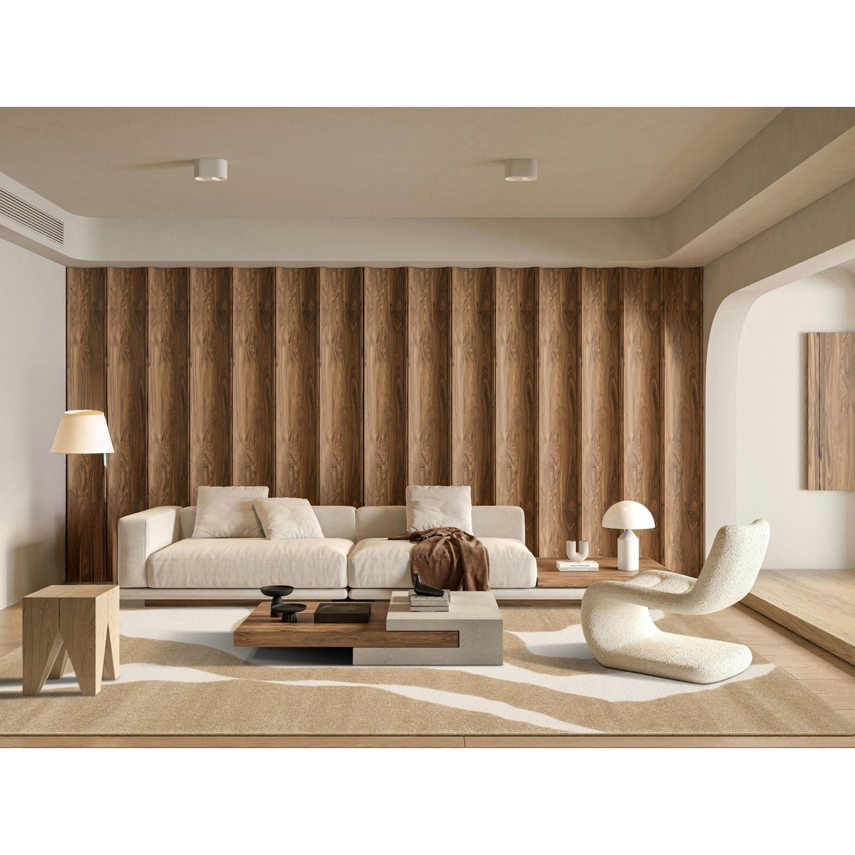 Weicher Teppich mit 3D -Reliefmustern Osmose