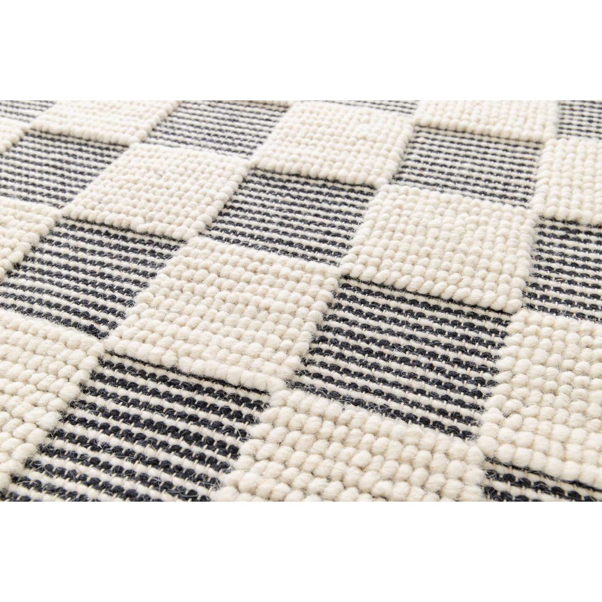 Wollteppich und Baumwolle mit weichen handgefertigten Fliesen Gabin