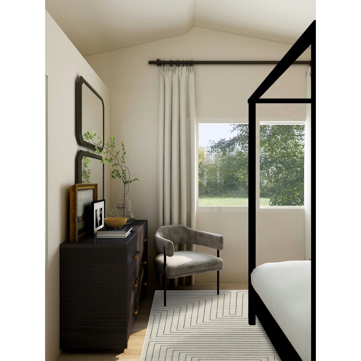 Süßer und weicher skandinavischer Grafik Teppich