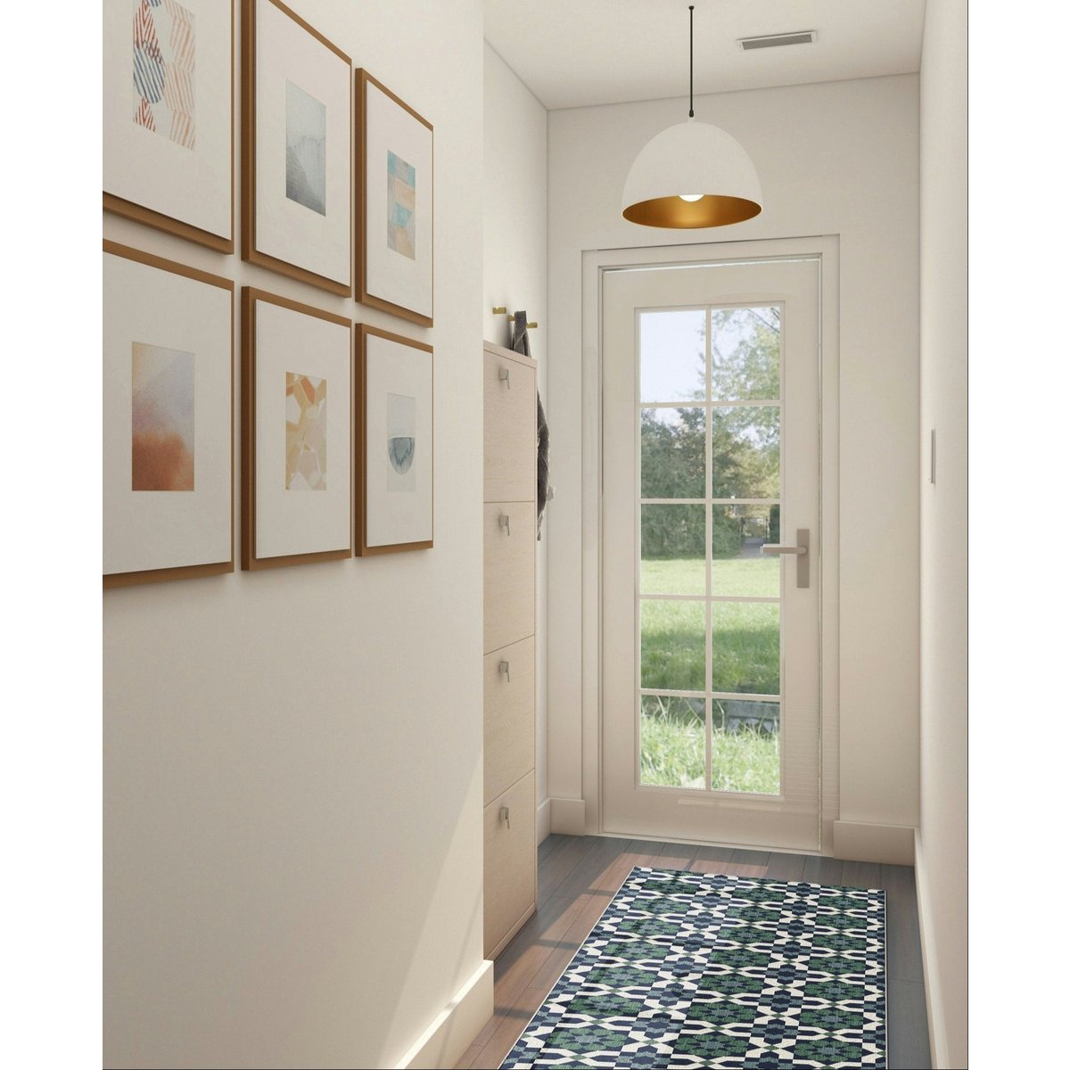 Ethnische Teppich im Freien gegen Belem -Flecken im Freien