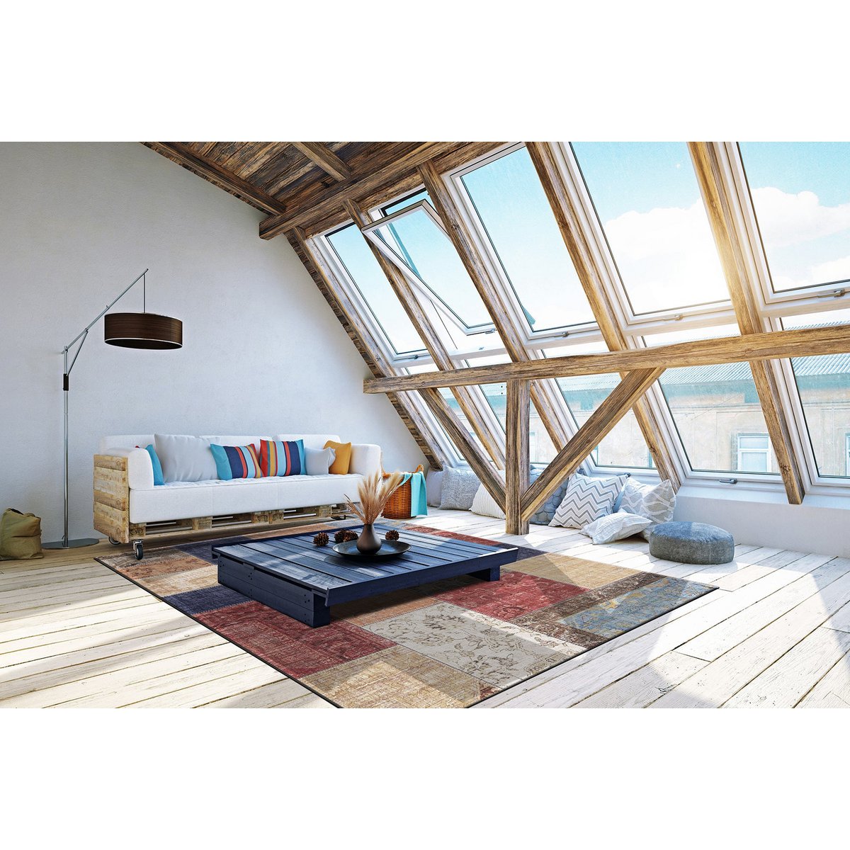 Samt -Polyester -Innenteppich mit Karawanen -strukturierter Wirkung