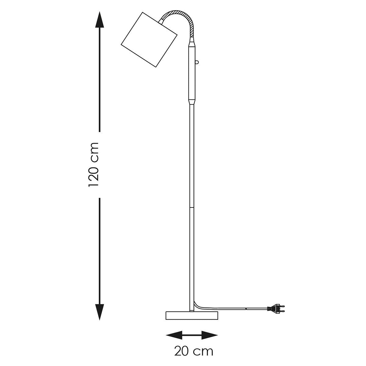 Stehlampe – Stehleselampe – dimmbar