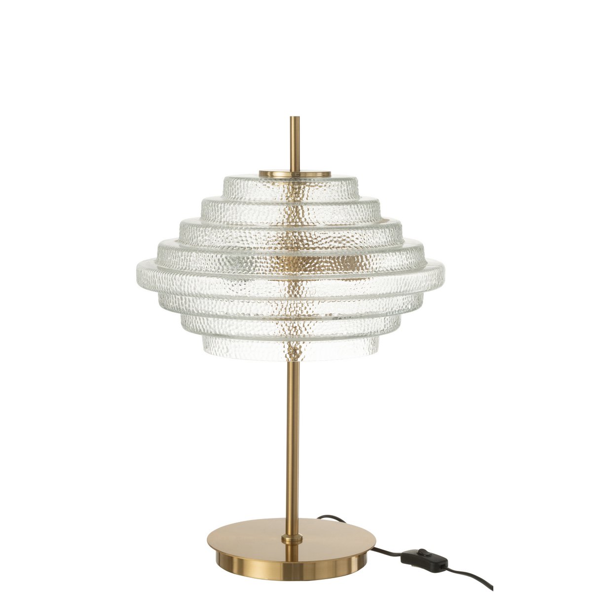 Table lamp LED gold metal transparent glass designer light