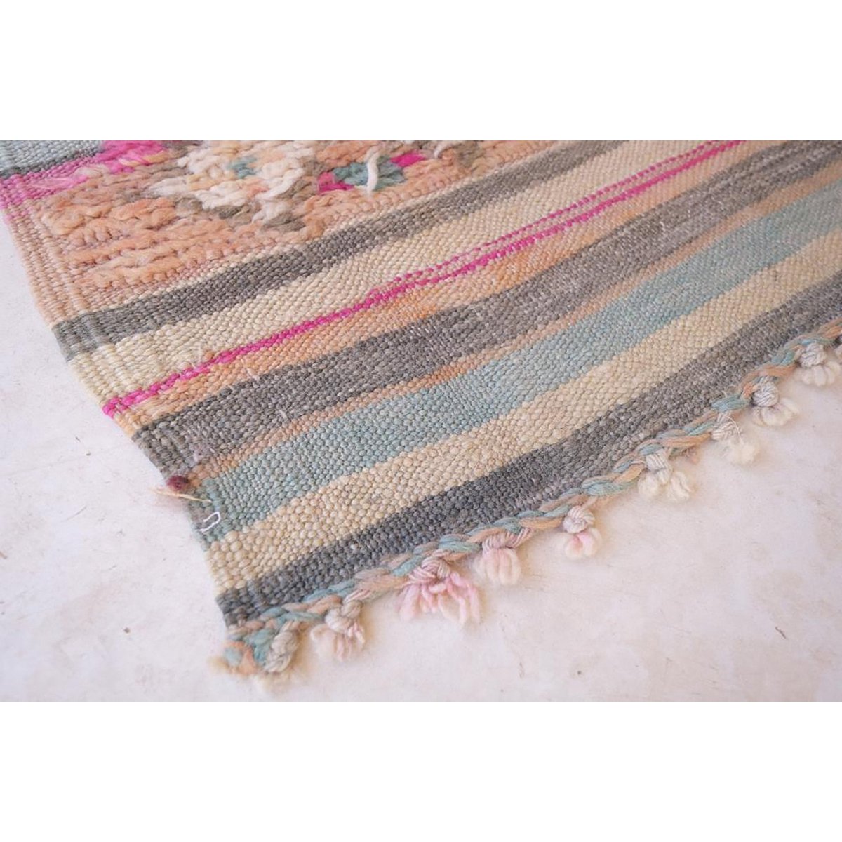 Marokkaner Berber Kilim reine Wolle 155 x 363 cm Teppich