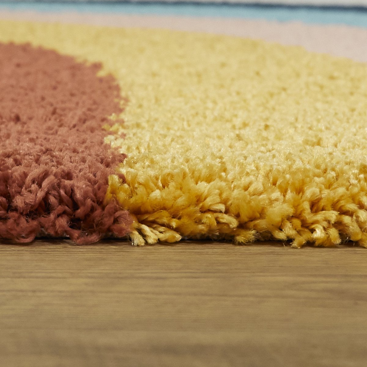 Dicker und bequemer runder Kinderteppich COLORS