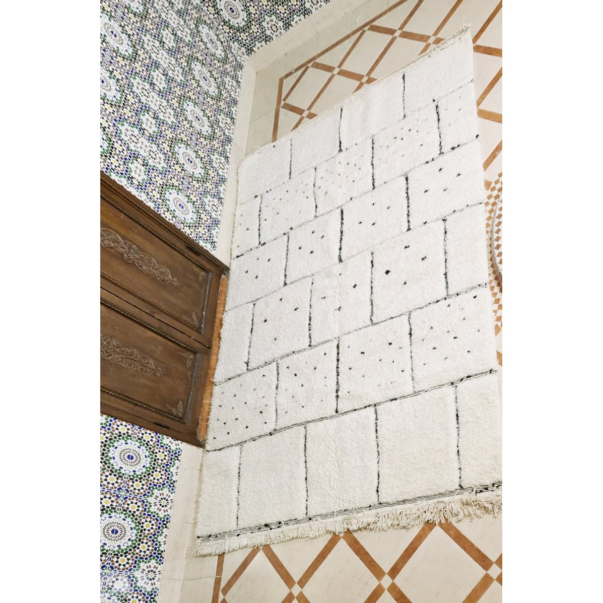 Authentischer Berberteppich aus Khouribga-Wolle 200 x 300 cm