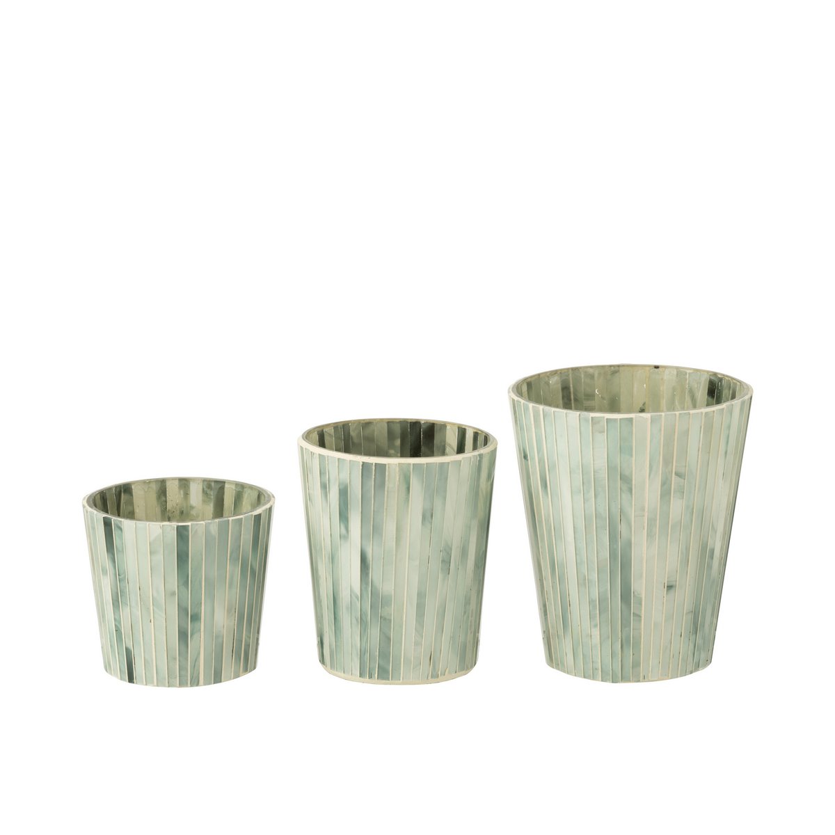 J-Line Duftkerze Noa – Seaside Bliss – Glas – Hellblau – groß – 75U