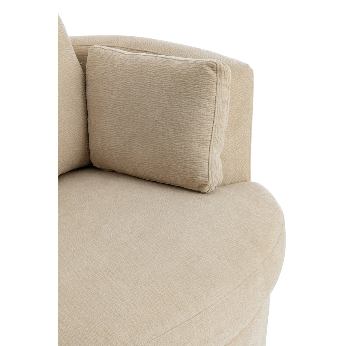 Loungesessel Swiv Pappelholz/Schaumstoff Beige