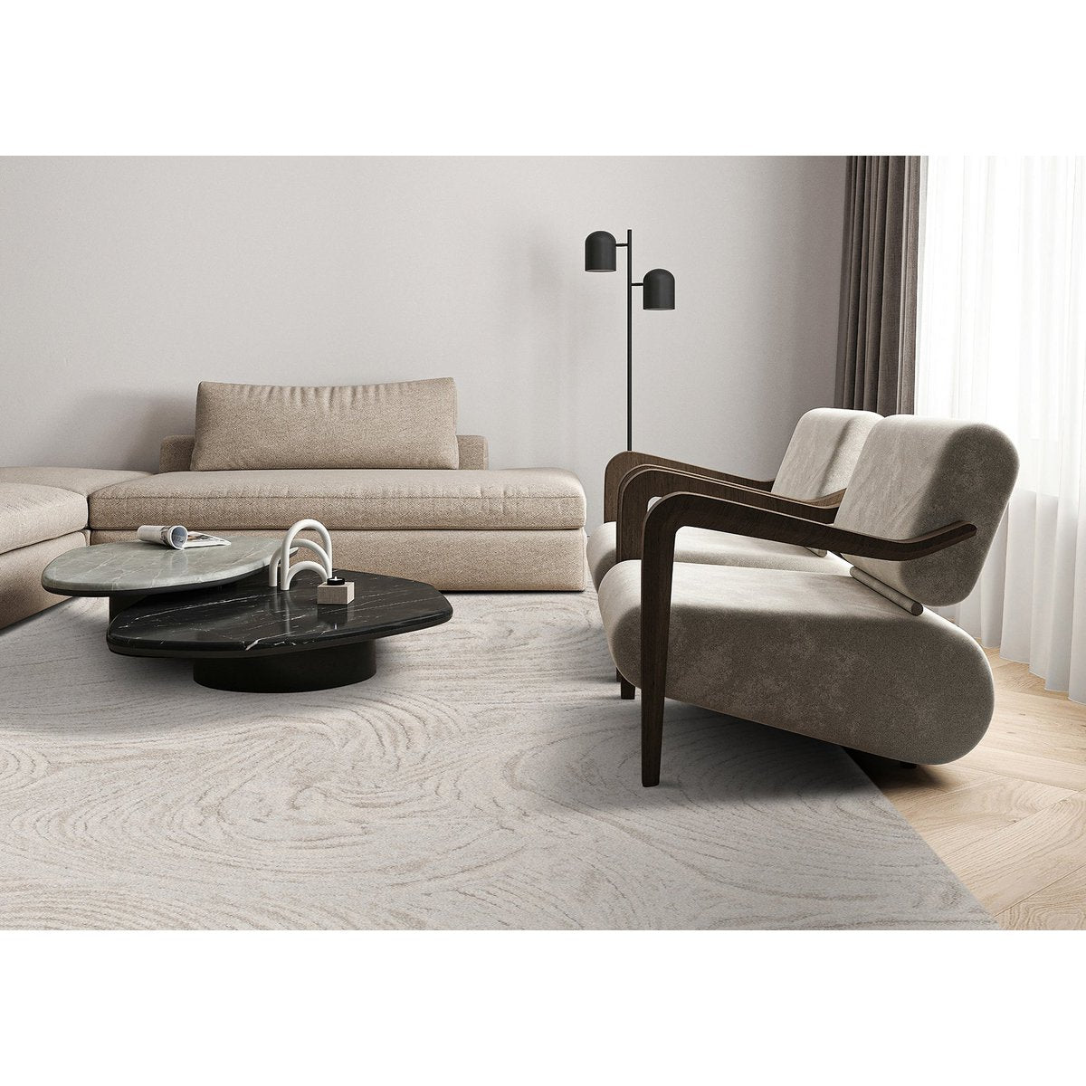 Innenteppicheffekt Relief Touch Ultra weicher Nebel