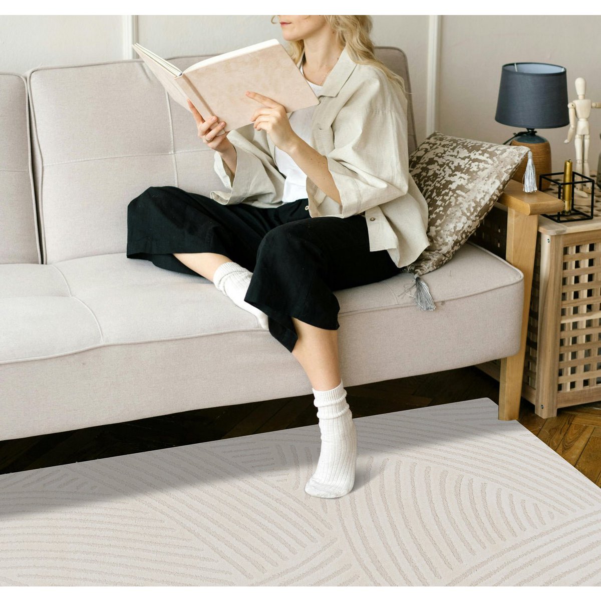 Strukturierter Teppich mit 3D -Erleichterungswache